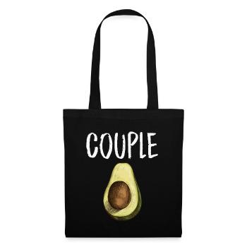 Partnerlook Couple Partner Paar Pärchen Familie - Stoffbeutel - Schwarz - Vorne