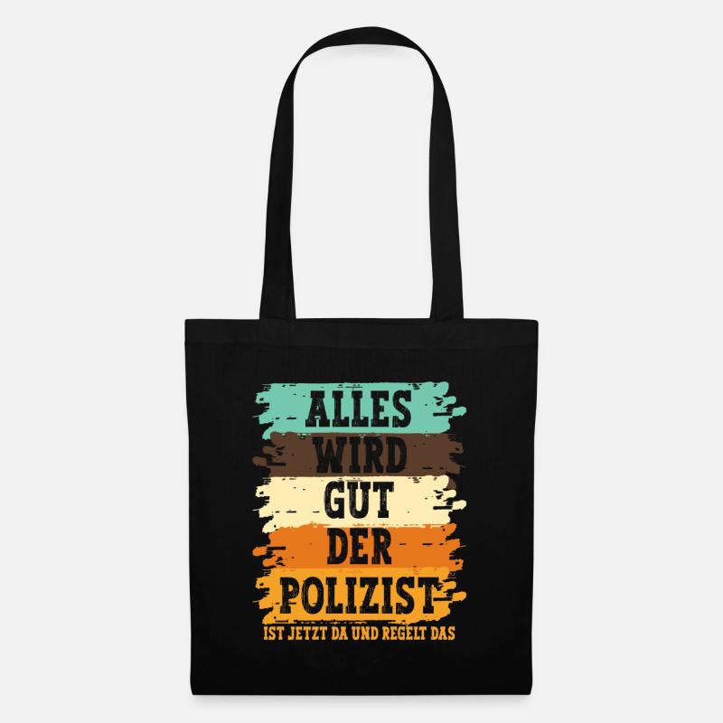 Polizist Polizei - Stoffbeutel - Schwarz