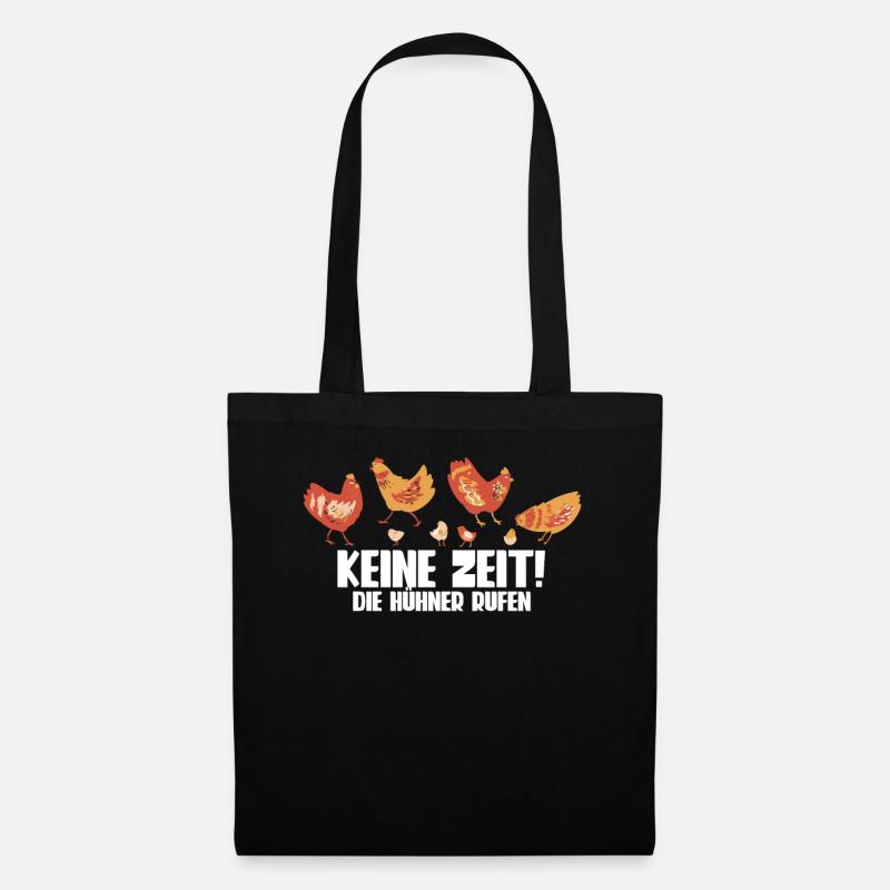 Huhn Hühner - Stoffbeutel - Schwarz