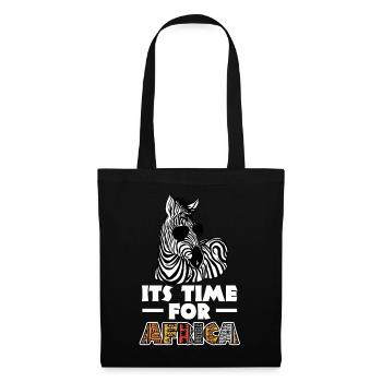 Tshirt zèbre en Afrique Horse Safari - Sac en tissu - noir - Devant