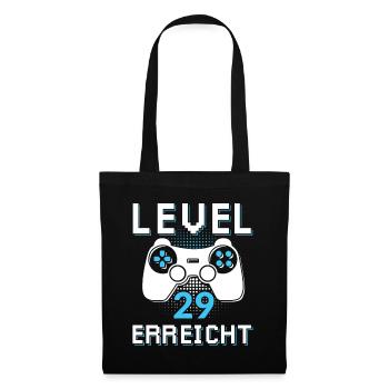 Level 29 Erreicht Gamer - Stoffbeutel - Schwarz - Vorne