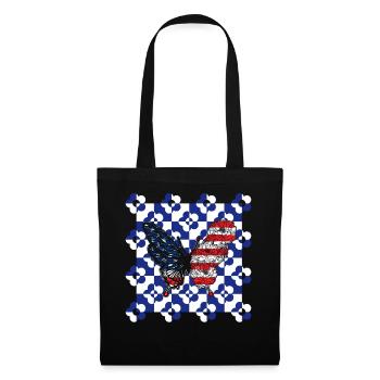 Independence Day Shirt, Freedom America Flagge Cool - Stoffbeutel - Schwarz - Vorne