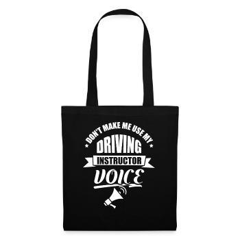 Mon instructeur de conduite Voice Driving Instructor Voice Profession - Sac en tissu - noir - Devant
