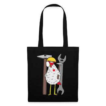 Construction de chantier de casque de sécurité de poulet d’outil de chantier - Sac en tissu - noir - Devant