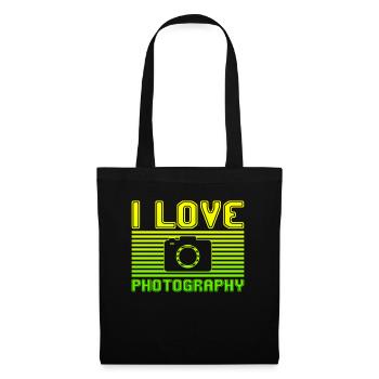 I love photography - Stoffbeutel - Schwarz - Vorne