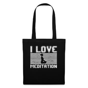 J’adore la méditation - Sac en tissu - noir - Devant