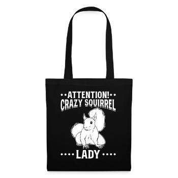 Squirrel Lover squirrel - Attention - Tote Bag - black - Front