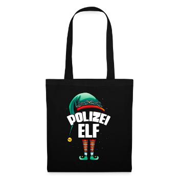 Polizist Polizei - Stoffbeutel - Schwarz - Vorne