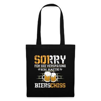 Sorry ich hatte Bierschiss - Stoffbeutel - Schwarz - Vorne