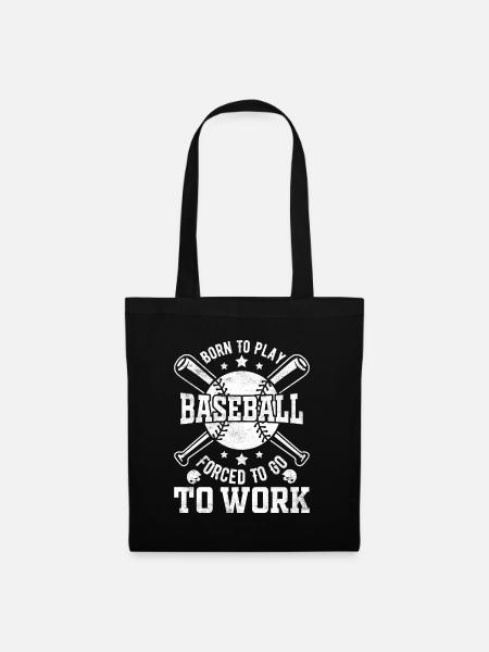 Baseball Spieler - Stoffbeutel - Schwarz