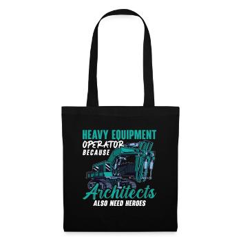 Excavatrices Excavatrice Conducteur Ouvrier De la construction Cadeau - Sac en tissu - noir - Devant
