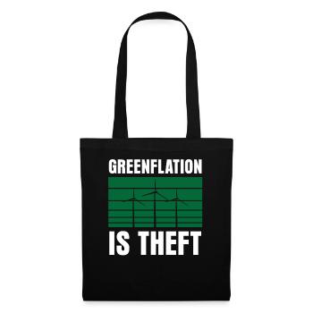 Greenflation is theft Inflation Green Energy - Tote Bag - black - Front