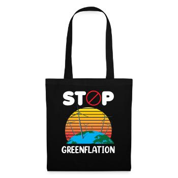 Greenflation Stop Inflation Énergie verte - Sac en tissu - noir - Devant