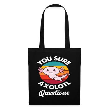 Retro Axolotl Spruch - Stoffbeutel - Schwarz - Vorne