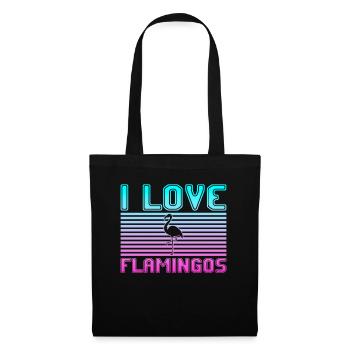 I love flamingos - Tote Bag - black - Front