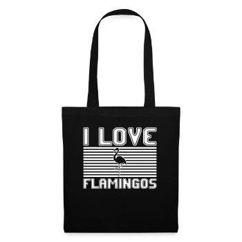 I love flamingos - Tote Bag - black - Front