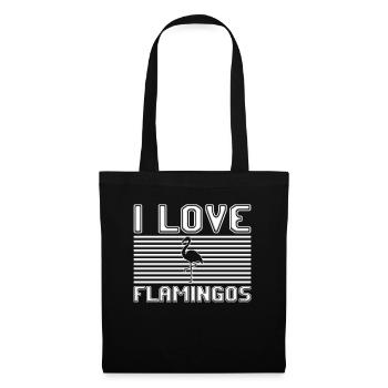 I love flamingos - Tote Bag - black - Front