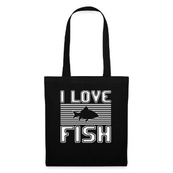 I love fish - Tote Bag - black - Front