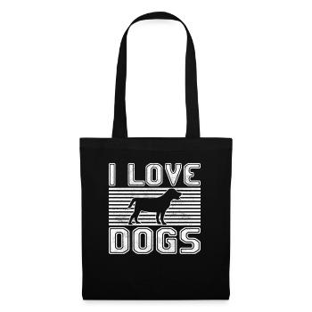 I love dogs - Tote Bag - black - Front