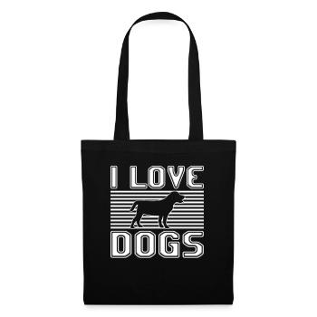 I love dogs - Tote Bag - black - Front