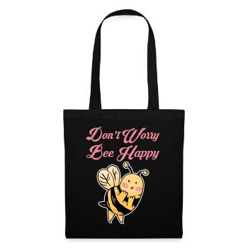 Don't Worry Bee Happy 31 - Tote Bag - black - Front