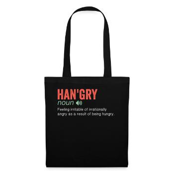 Noun Definition Nutrition Angry Hungry Han'gry - Stoffbeutel - Schwarz - Vorne