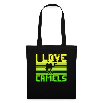 I love camels - Stoffbeutel - Schwarz - Vorne