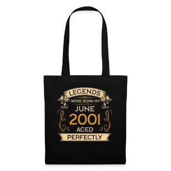 Birthday Legends est né en juin 2001 - Sac en tissu - noir - Devant