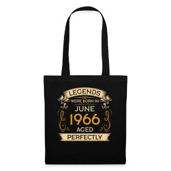 Birthday Legends est né en juin 1966 - Sac en tissu - noir - Devant