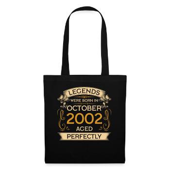 Birthday Legends est né en octobre 2002 - Sac en tissu - noir - Devant
