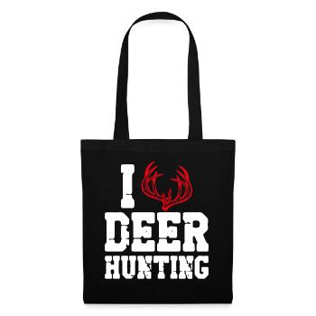 Buck Deer Hunting Hunter Heart I - Tote Bag - black - Front