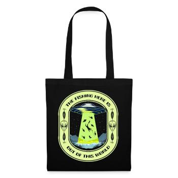 The Fishing Here Is Out Of This World UFO Fishing - Tote Bag - black - Front