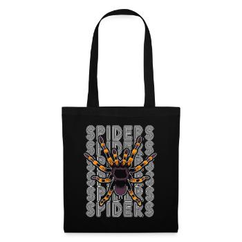 Retro Spider Besitzer Tarantula 80s Text - Stoffbeutel - Schwarz - Vorne