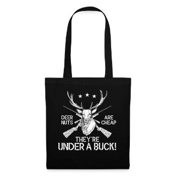 Buck Deer Hunting Hunter Pun Deer - Stoffbeutel - Schwarz - Vorne