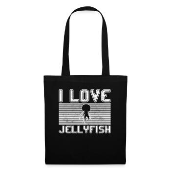I love jellyfish - Stoffbeutel - Schwarz - Vorne
