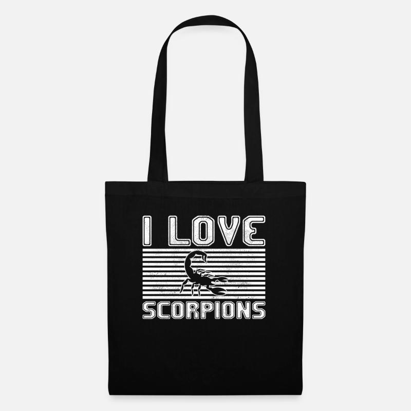I love scorpions - Stoffbeutel - Schwarz