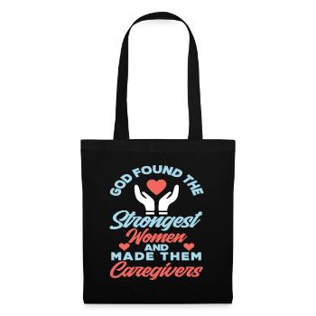 Aidante Femme forte - Sac en tissu - noir - Devant