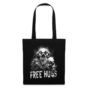 Free Hug's Skull -Bloody Font Halloween - Tote Bag - black - Front