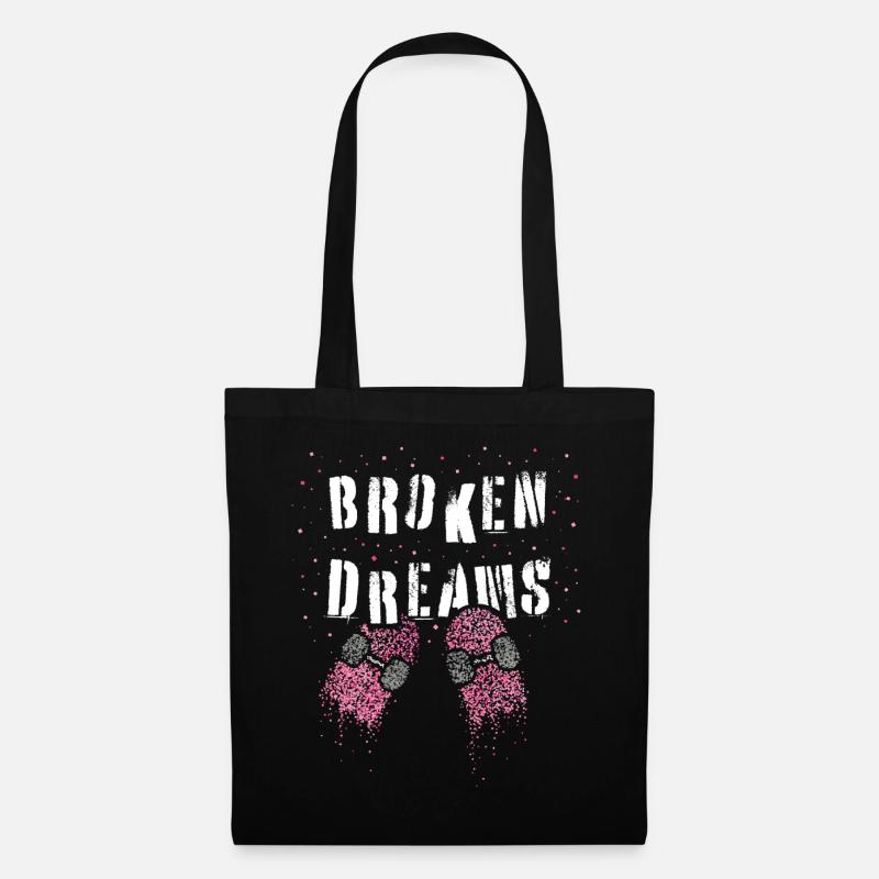 Broken Dreams Skater Skateboarder Skateboard - Stoffbeutel - Schwarz