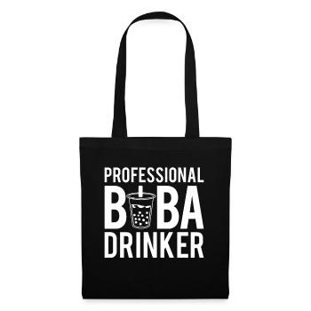 Boba Drinker Professionnel Chemise Bubble Tea - Sac en tissu - noir - Devant