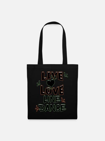 Live Love Line Dance - Stoffbeutel - Schwarz