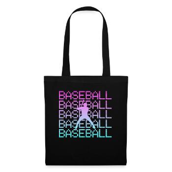 Baseball - Stoffbeutel - Schwarz - Vorne