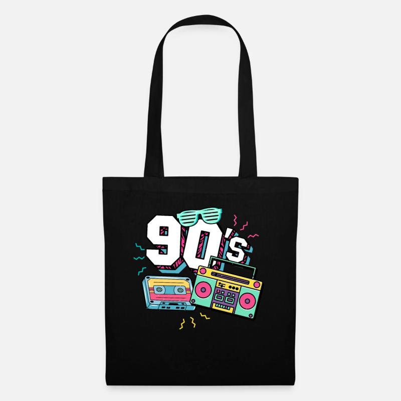 90er Jahre 90s - Stoffbeutel - Schwarz