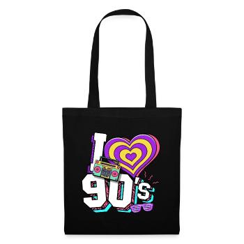 Années 90 J’aime années 90 - Sac en tissu - noir - Devant