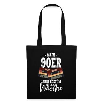 Mein 90er Kostüm Ist In Der Wäsche 90er Jahre - Stoffbeutel - Schwarz - Vorne