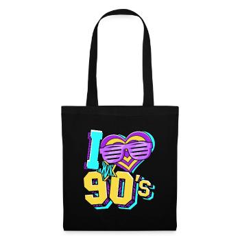 Années 90 J’aime années 90 - Sac en tissu - noir - Devant
