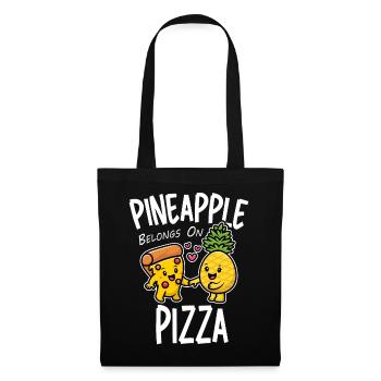 Pineapple Belongs On Pizza Funny Food - Tote Bag - black - Front