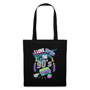 Les années 90 J’aime les années 90 - Sac en tissu - noir - Devant