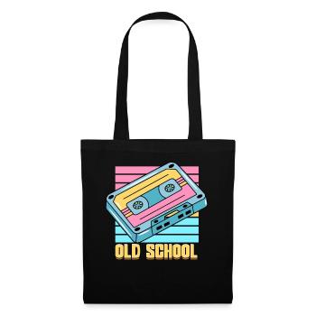 90s Cassette Old School 90s - Tote Bag - black - Front