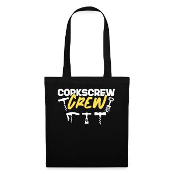 Dégustation de vin de sommelier - Sac en tissu - noir - Devant